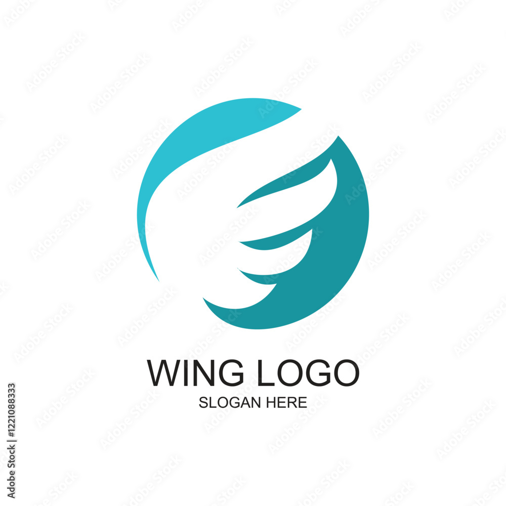 Wing logo design simple concept Premium Vector Wing logo design simple concept Premium Vector