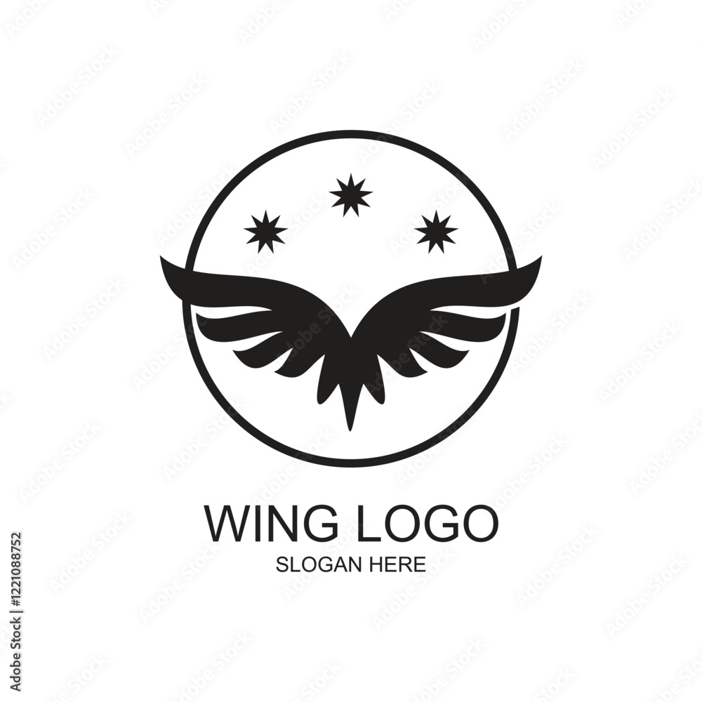 Wing logo design simple concept Premium Vector Wing logo design simple concept Premium Vector