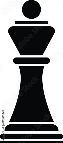  black chess pieces. Chess piece icons. Board game. Vector illustration isolated on white
