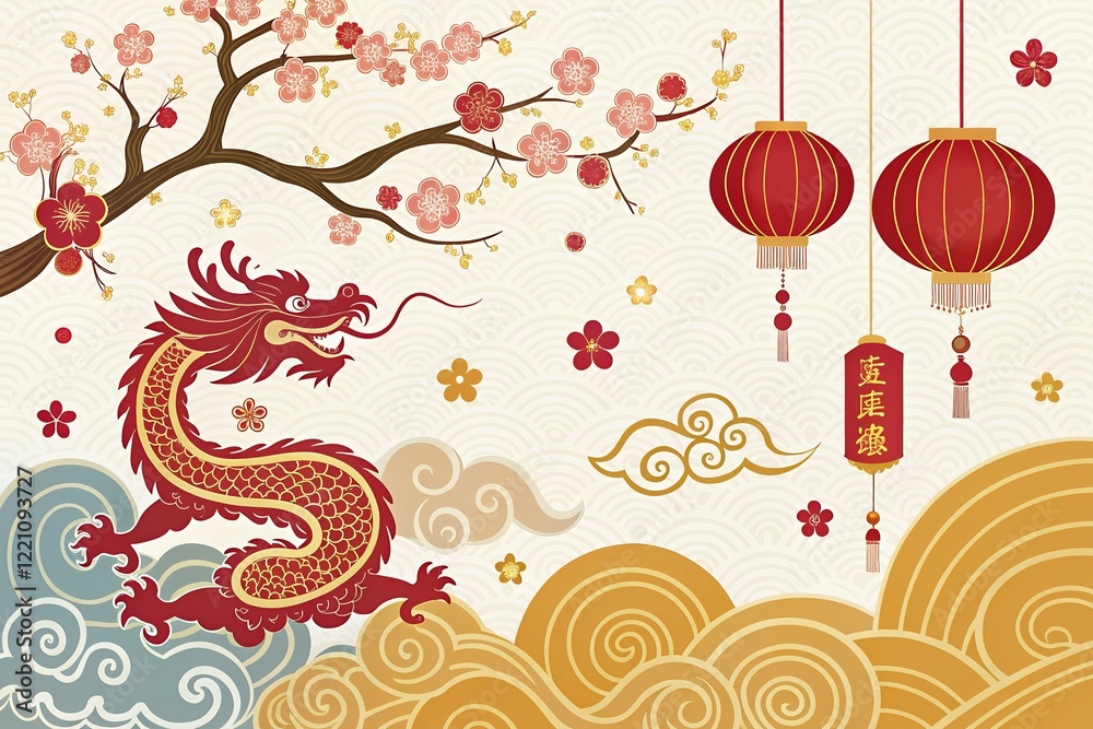 chinese new year greeting card of the snake design wallpaper with Chinese pattern, gold hanging lantern. Modern luxury oriental illustration for cover, banner, website, envelope. chinese new year greeting card of the snake design wallpaper with Chinese pattern, gold hanging lantern. Modern luxury oriental illustration for cover, banner, website, envelope.