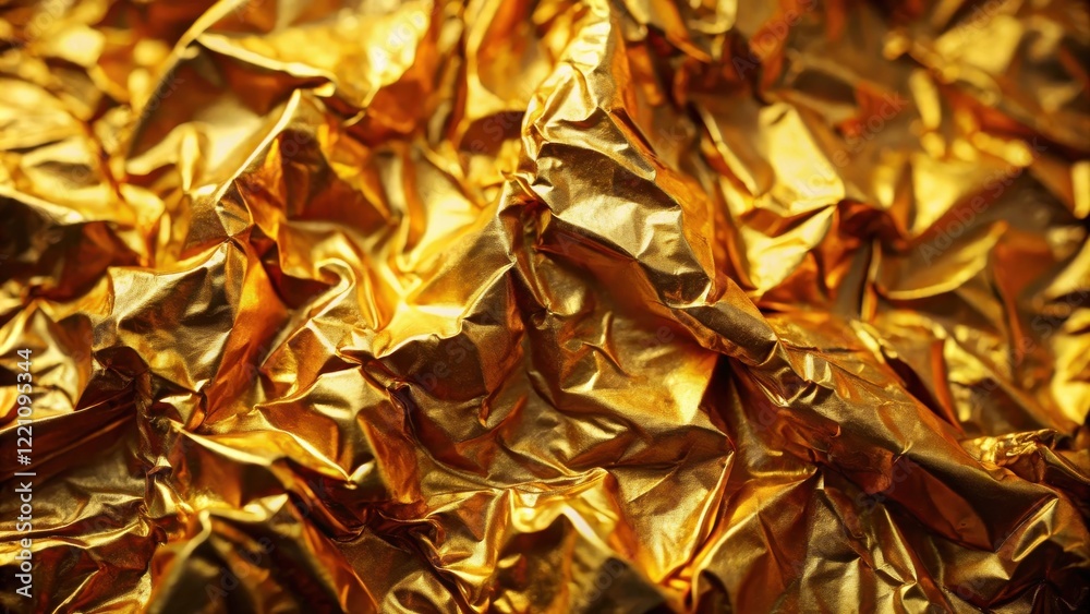 A close-up abstract view of wrinkled, gold-toned fabric, showcasing its texture and folds in a mesmerizing display of light and shadow. A close-up abstract view of wrinkled, gold-toned fabric, showcasing its texture and folds in a mesmerizing display of light and shadow.