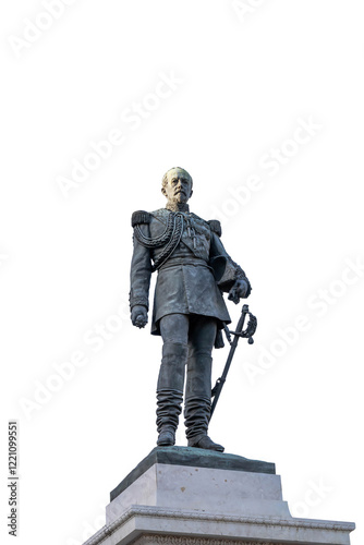 Bronze statue of the Duque de Terceira in uniform, Lisbon, Portugal