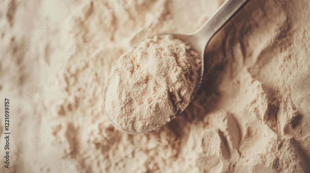 Fototapeta premium Close Up of Nutritional Powder in a Spoon