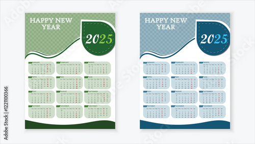 Vibrant 2025 wall calendar for decoration and time management