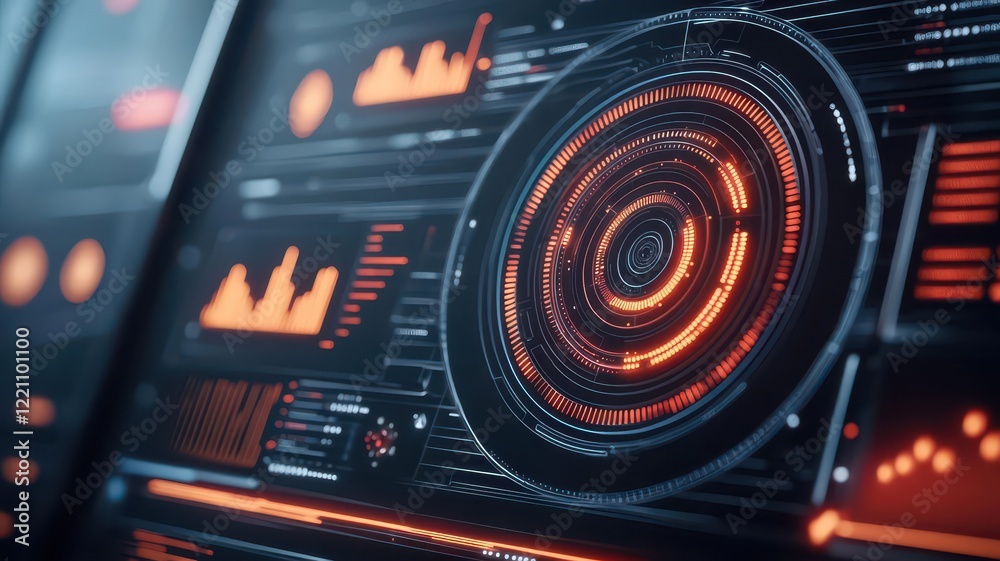 AI-powered data analysis dashboard on a large screen, glowing data points, optimizing complex algorithms in a high-tech environment AI-powered data analysis dashboard on a large screen, glowing data points, optimizing complex algorithms in a high-tech environment