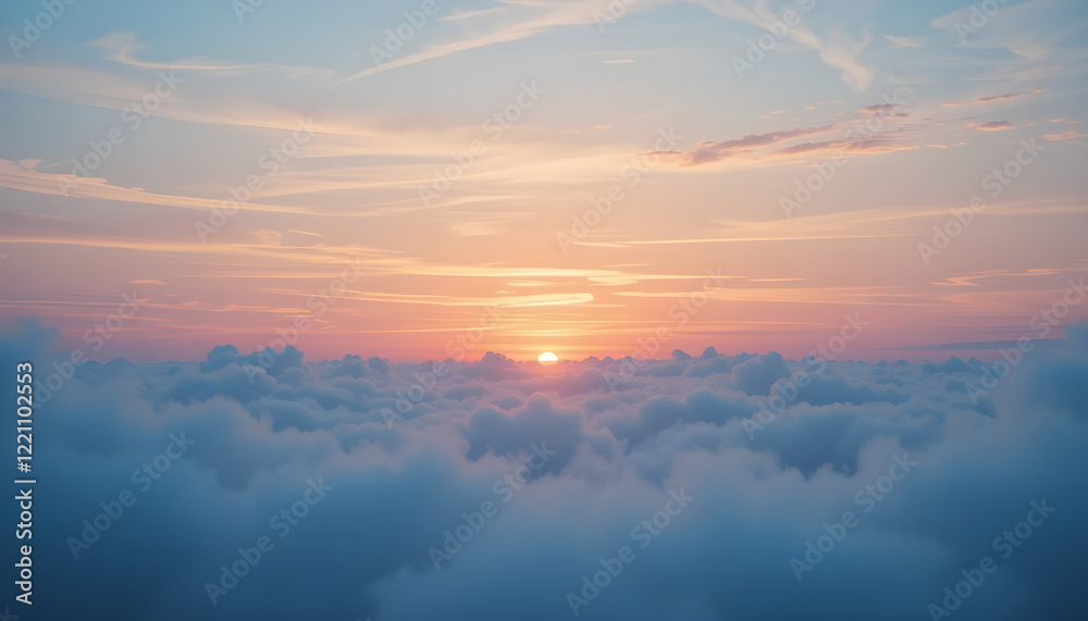Serene Sunrise Above a Sea of Clouds Serene Sunrise Above a Sea of Clouds