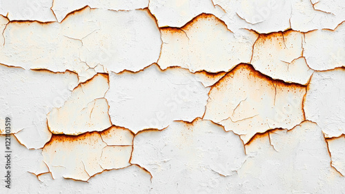 Wallpaper Mural Minimalist Rust Textures Background, Peeling paint texture with yellowish rust on white wall surface Torontodigital.ca