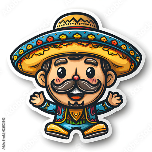 Mexican cowboy sticker