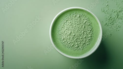 Matcha Tea in a White Cup - A Refreshing Green Drink