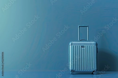 Clear Pixel Image of 3D Bagluggage Blue Background photo