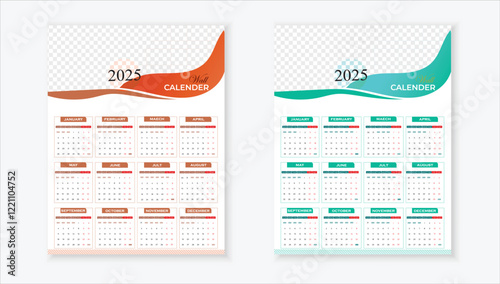 Creative 2025 wall calendar design for home and office organization