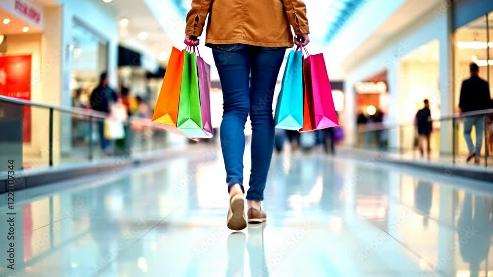 Woman with shopping bags