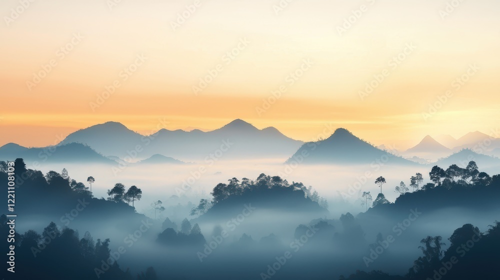 Exploring the Southeast Asian Region with Its Diverse Landscapes and Lush Natural Beauty at Dawn