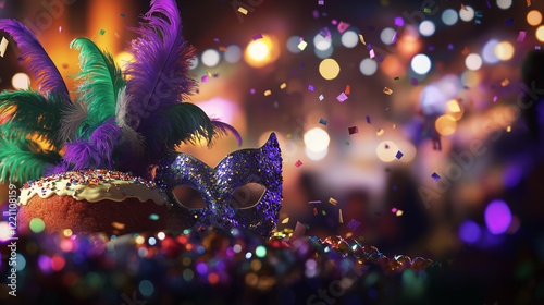 Mardi Gras Celebration: Masks, Beads, and Festive Vibes photo