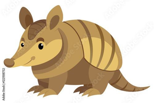 Adorable Cartoon Armadillo Watercolor Vector Illustration for Kids, Prints, and Designs