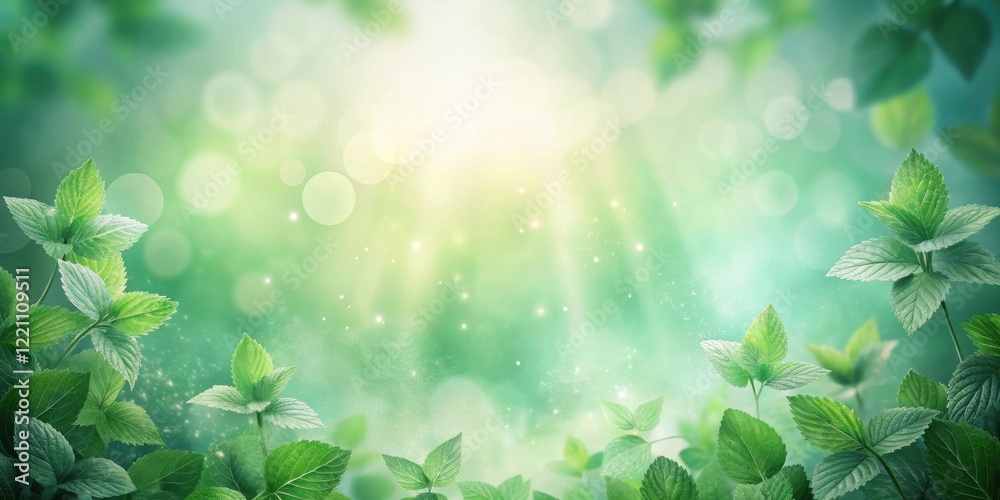 Vibrant Green Foliage Enhances a Soft and Dreamy Nature Scene With a Blurred Bokeh Background Vibrant Green Foliage Enhances a Soft and Dreamy Nature Scene With a Blurred Bokeh Background