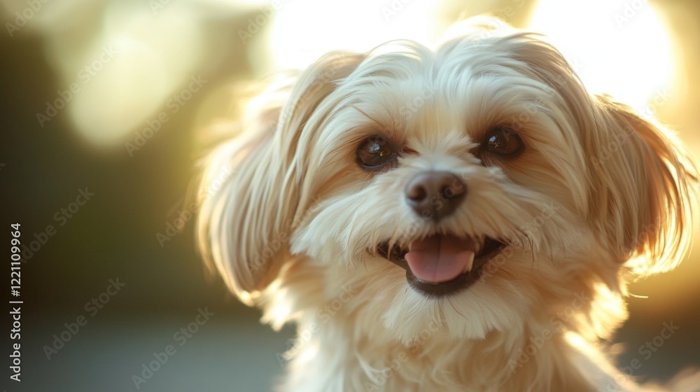 Adorable Golden Dog Portrait - Happy and Playful Pet