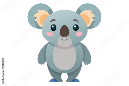 Cute Watercolor Vector of a Cartoon Koala – Adorable Hand-Painted Koala Illustration for Kids, Prints, and Animation Projects