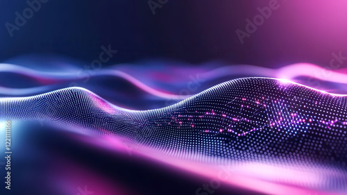 Glowing data points being connected in a complex 3D graph, statistical optimization in progress, futuristic and dynamic visualization photo