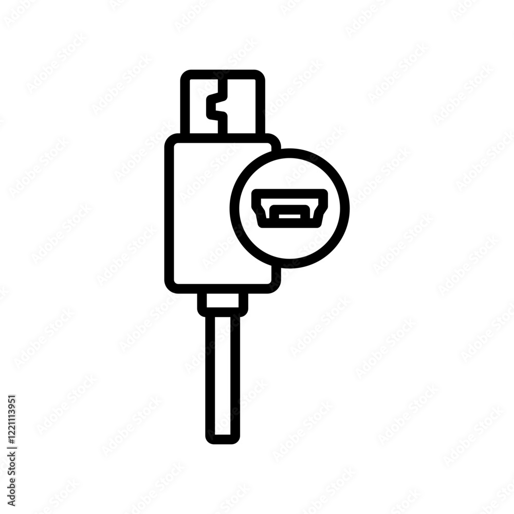 micro usb icon, simple flat style, illustration, logo sign symbol pictogram template, for ui or ux isolated on white for mobile app, editable micro usb icon, simple flat style, illustration, logo sign symbol pictogram template, for ui or ux isolated on white for mobile app, editable