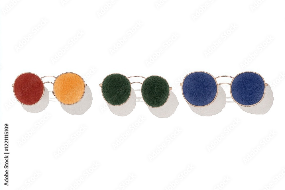 Stylish round sunglasses in vibrant colors red, yellow, green, blue, ideal for summer fashion and outdoor activities Perfect for sun protection and trendy looks Stylish round sunglasses in vibrant colors red, yellow, green, blue, ideal for summer fashion and outdoor activities Perfect for sun protection and trendy looks