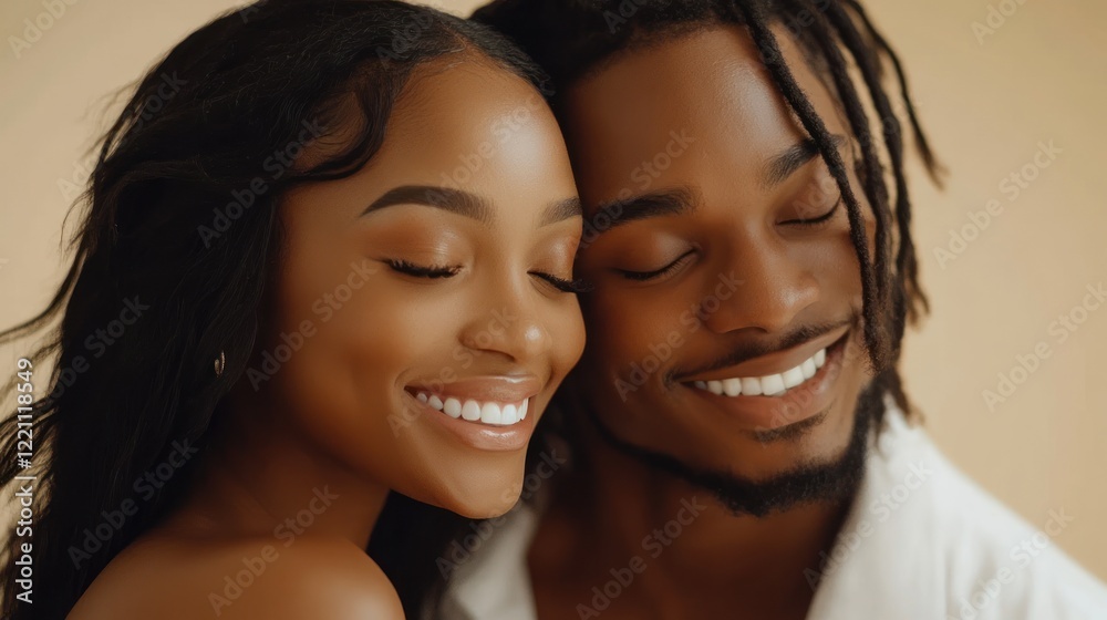 A Close Up Portrait of a Happy Young Couple A Close Up Portrait of a Happy Young Couple
