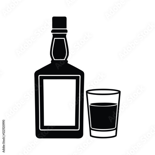 bottle and glass of wine