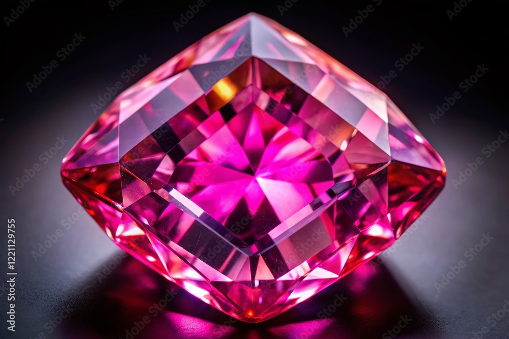 Vivid Pink Spinel Gemstone Macro Shot - Isolated on Transparent Background Vivid Pink Spinel Gemstone Macro Shot - Isolated on Transparent Background