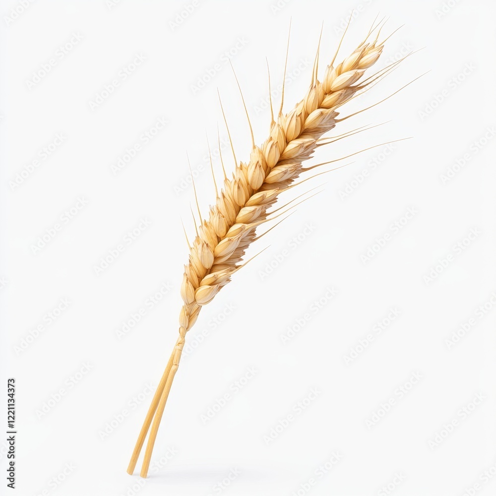 Wheat grains on white background isolated natural organic agriculture for healthy eating and culinary uses Wheat grains on white background isolated natural organic agriculture for healthy eating and culinary uses