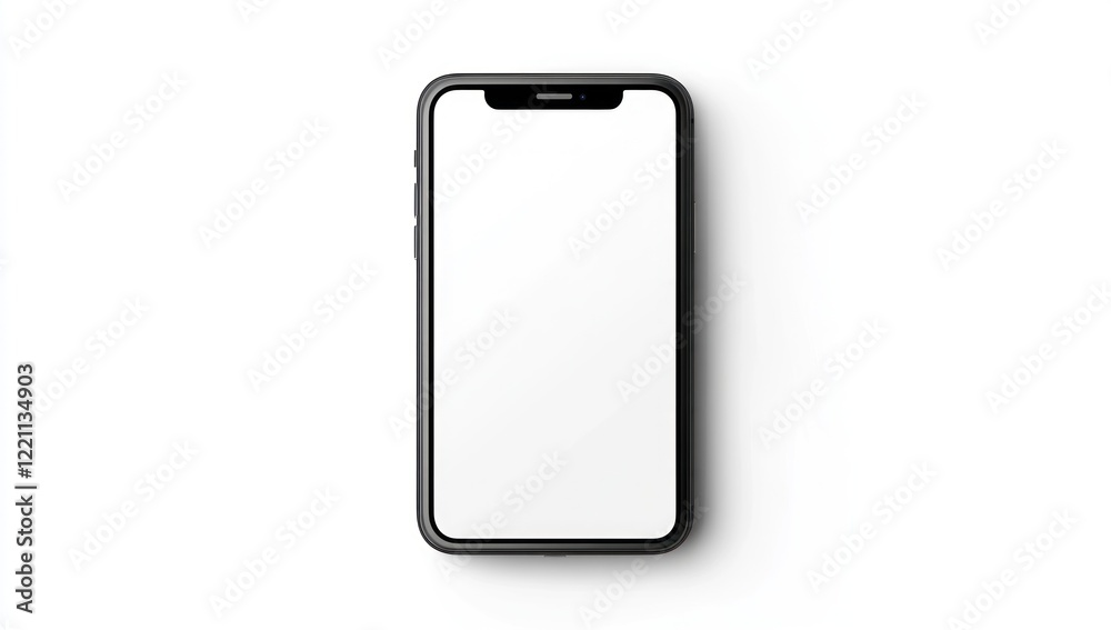 Smartphone Mockup: Blank Screen, Modern Technology Smartphone Mockup: Blank Screen, Modern Technology