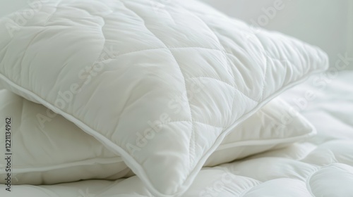 Wallpaper Mural Soft White Pillows on a Cozy Bed Torontodigital.ca