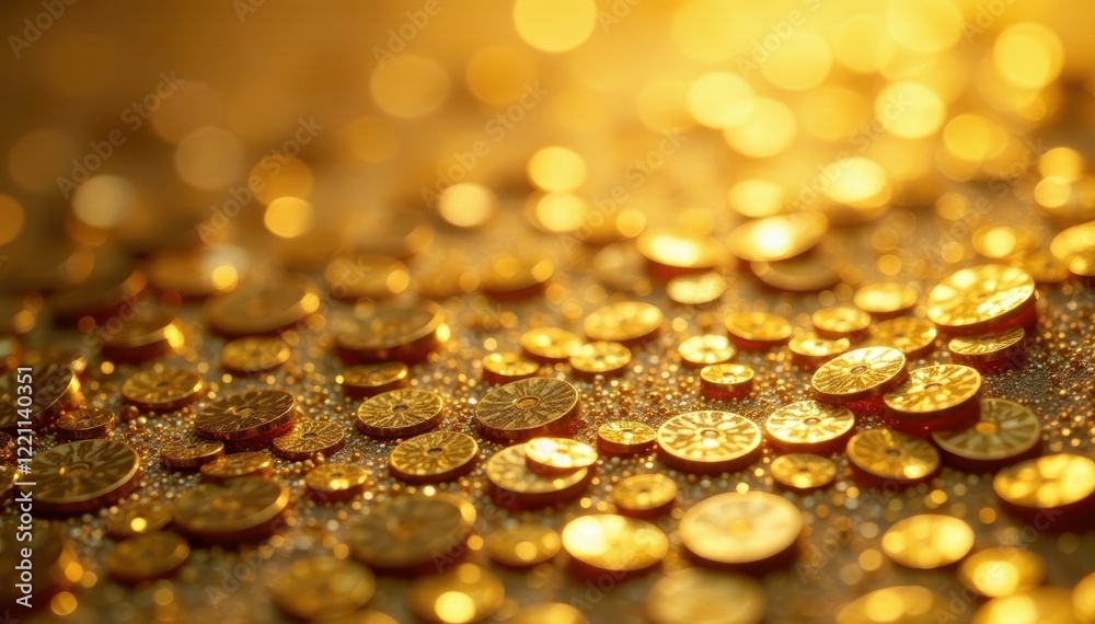 Densely packed gold sequins, shimmering texture, abstract, close-up, bright Densely packed gold sequins, shimmering texture, abstract, close-up, bright