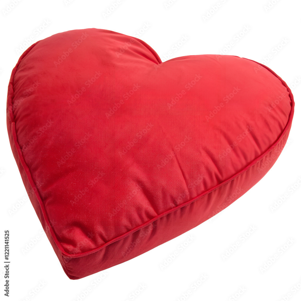 a red Heart shaped cushion, isolated on a transparent background. a red Heart shaped cushion, isolated on a transparent background.