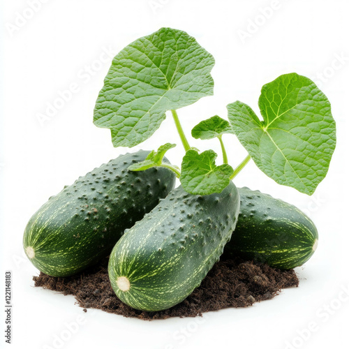 Cucumber Plant Isolated