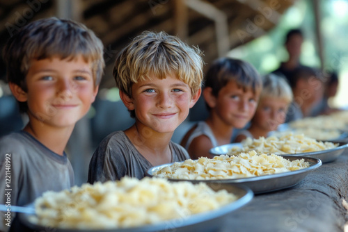 Kids Eating Pasta