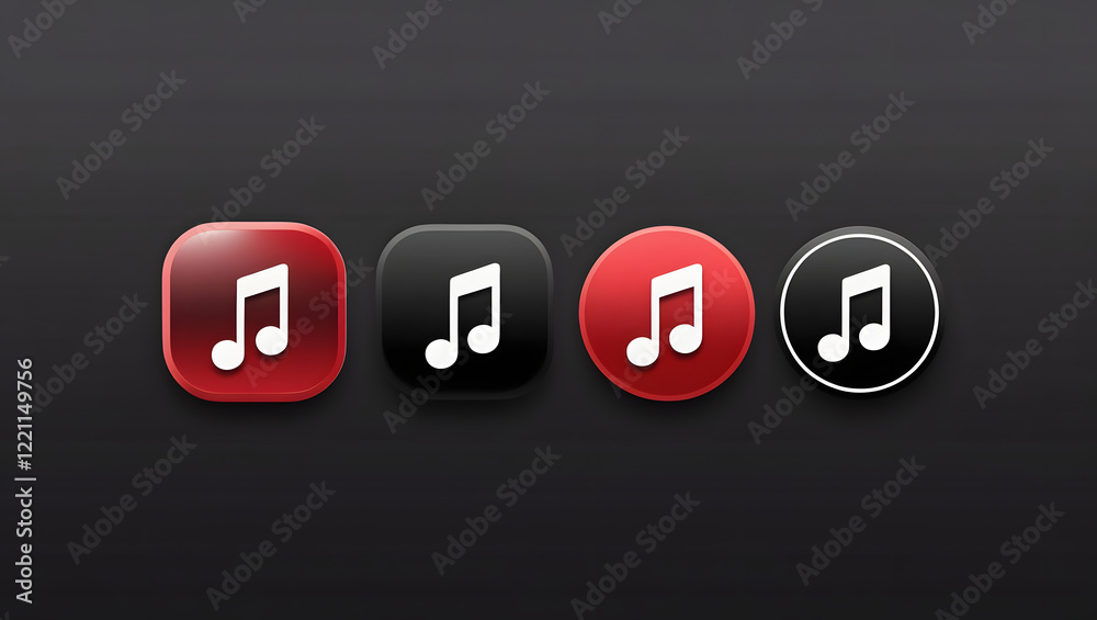 Set of Musical Notes and Clef Symbols. Simple Music Icon Set of Musical Notes and Clef Symbols. Simple Music Icon