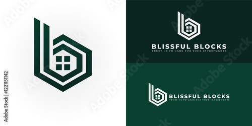 The dynamic logo design features the initials BB creatively integrated within a hexagonal shape, forming a unique and visually striking symbol that evokes a sense of structure, stability, and property