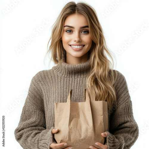 Woman With A Bag In The Han...