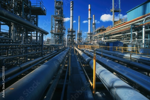 Wallpaper Mural A large collection of pipes is running through a factory space Torontodigital.ca