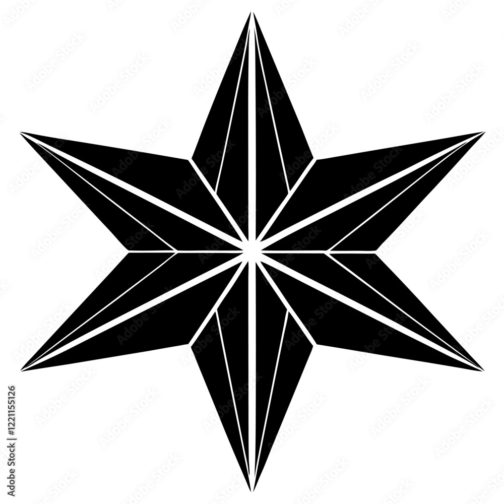 Obraz premium black and white star