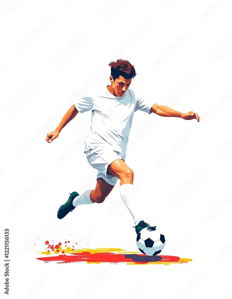 Fototapeta premium Creative Soccer Player Design