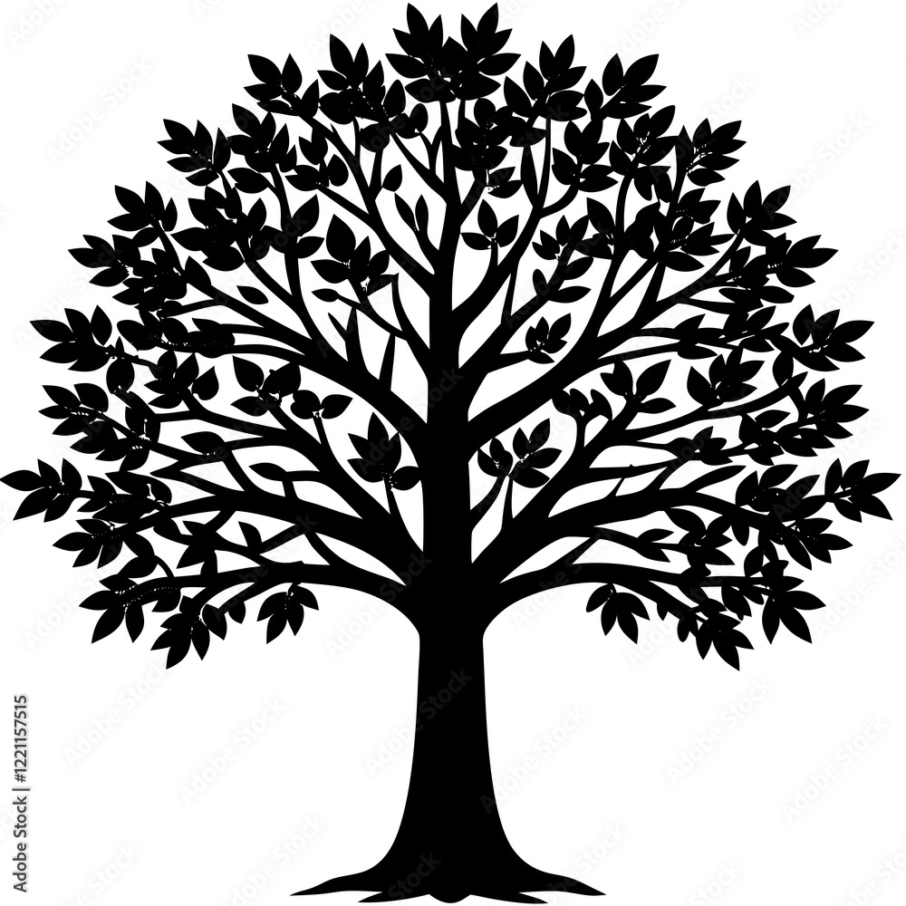Obraz premium tree silhouette vector
