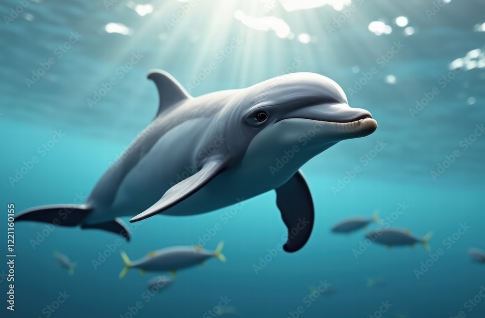 Obraz premium The Bottlenose Dolphin (Tursiops truncatus) is one of the most well-known and widely recognized dolphin species