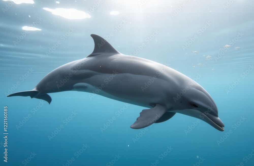 Obraz premium The Bottlenose Dolphin (Tursiops truncatus) is one of the most well-known and widely recognized dolphin species