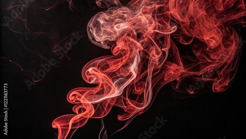 Abstract Red Smoke Composit...
