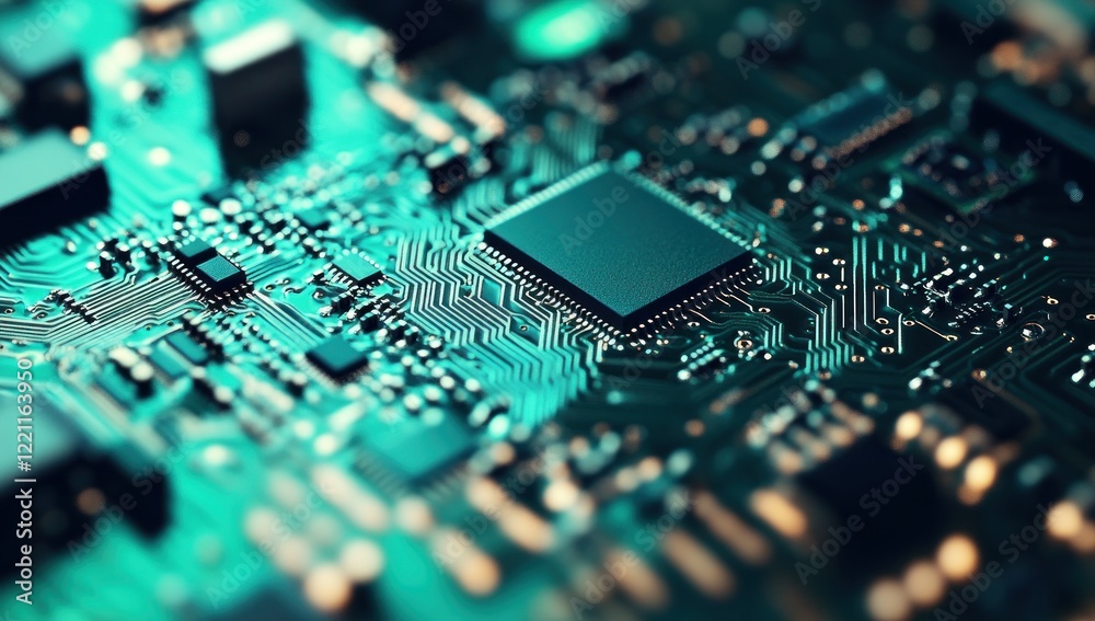 Close-up of a Circuit Board: Technological Marvel Close-up of a Circuit Board: Technological Marvel
