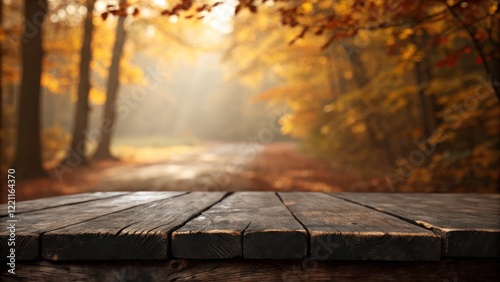 Autumn Forest Wooden Table ...