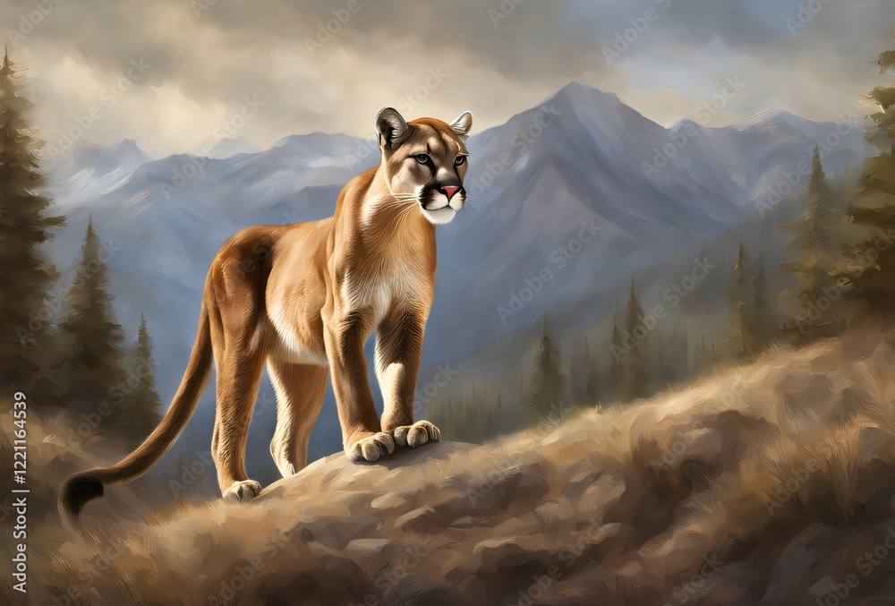 Fototapeta premium lion in the forest