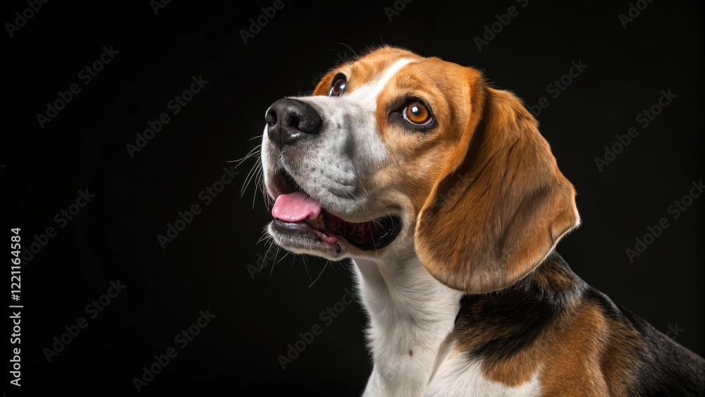 Beagle Portrait Close-up, Dark Background, Canine Photography, Dog, Pet Beagle, pet photography Beagle Portrait Close-up, Dark Background, Canine Photography, Dog, Pet Beagle, pet photography