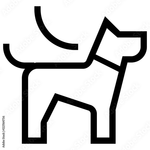Dog Leash Outline